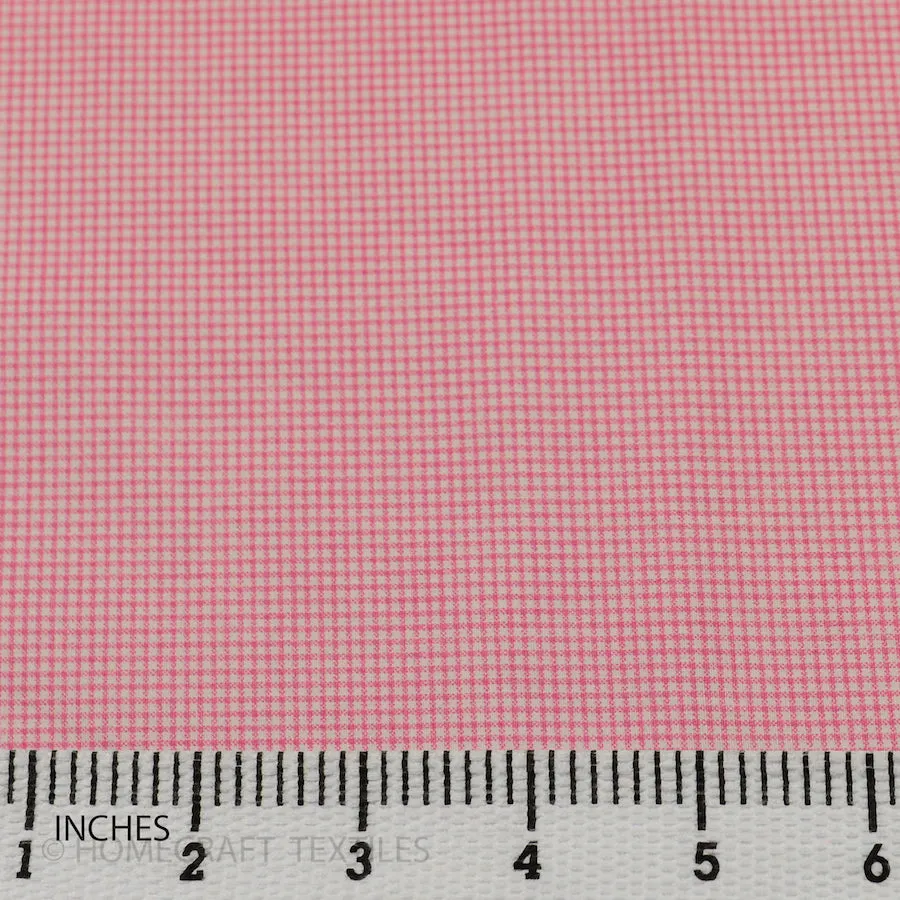 Pink Micro Check Cotton Print