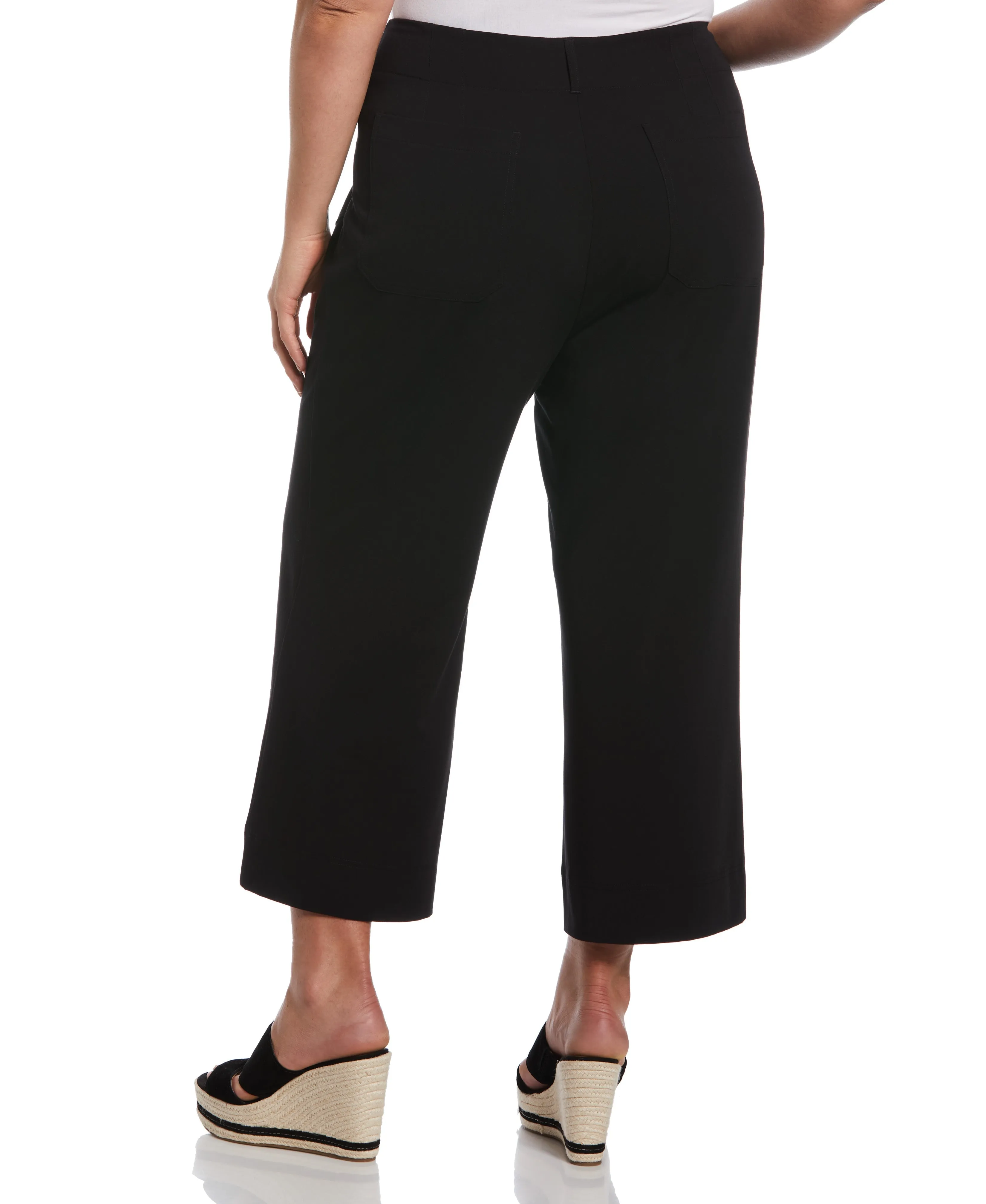 Plus Size Classic Fit Cropped Column Gabardine Ankle Pant