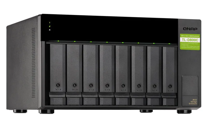 Qnap Tl-D800c - Hard Drive Array - 8 Bays (Sata-600) - Usb 3.2 Gen 2 (External)