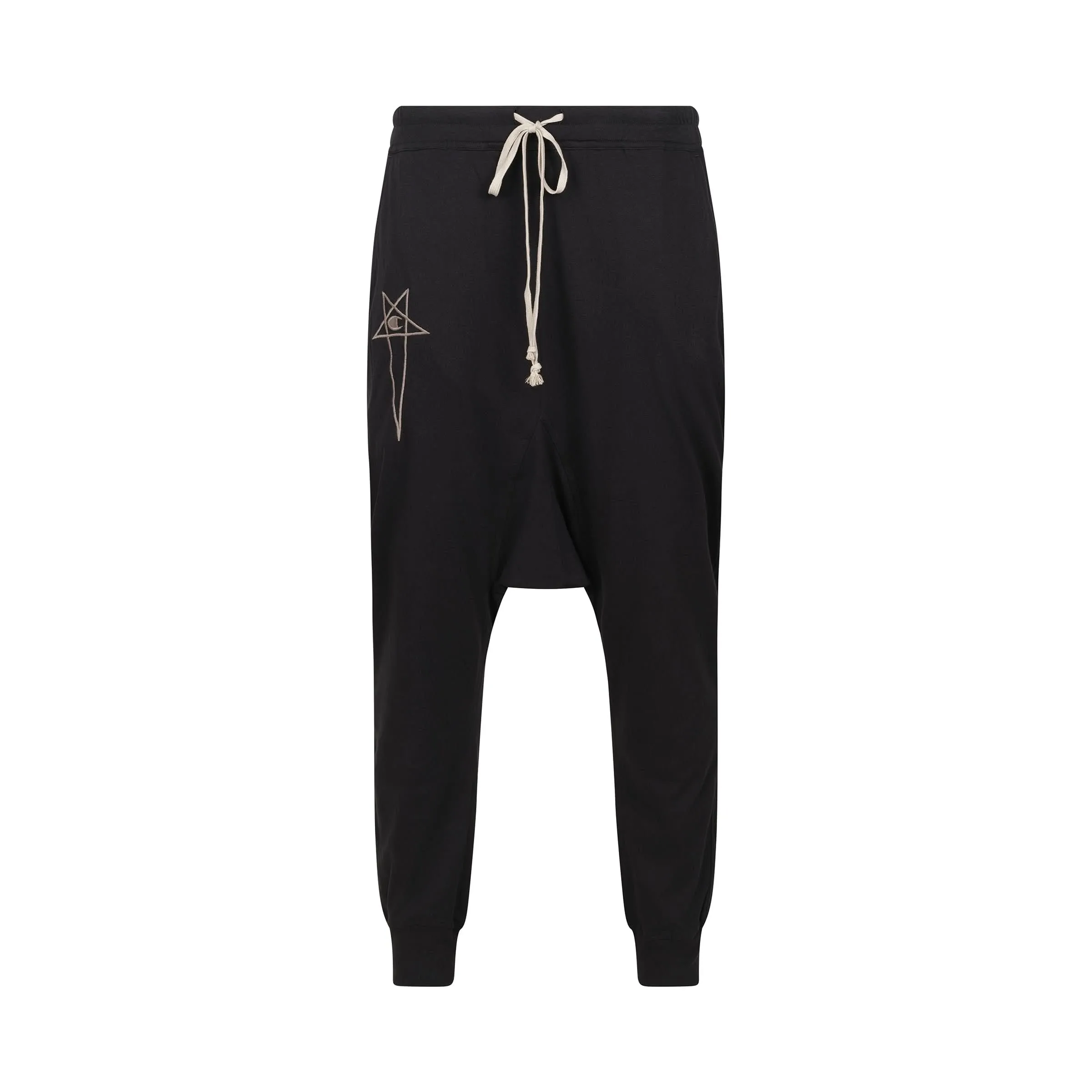 Rick Owens x Champion Pentagram Prisoner Drawstring Pants in Black