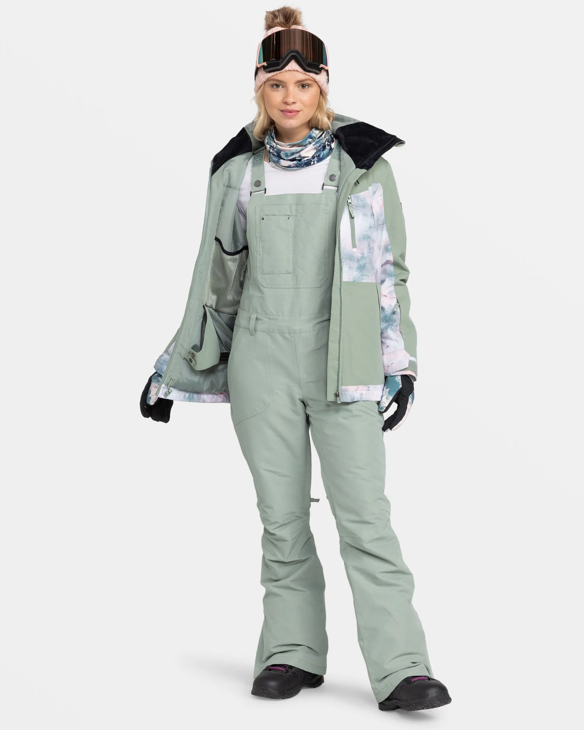 Rideout Bib Snow Pants - Lily Pad