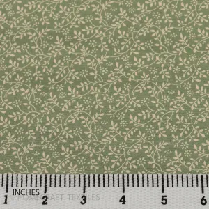 Sage Vine Flutter Cotton Print