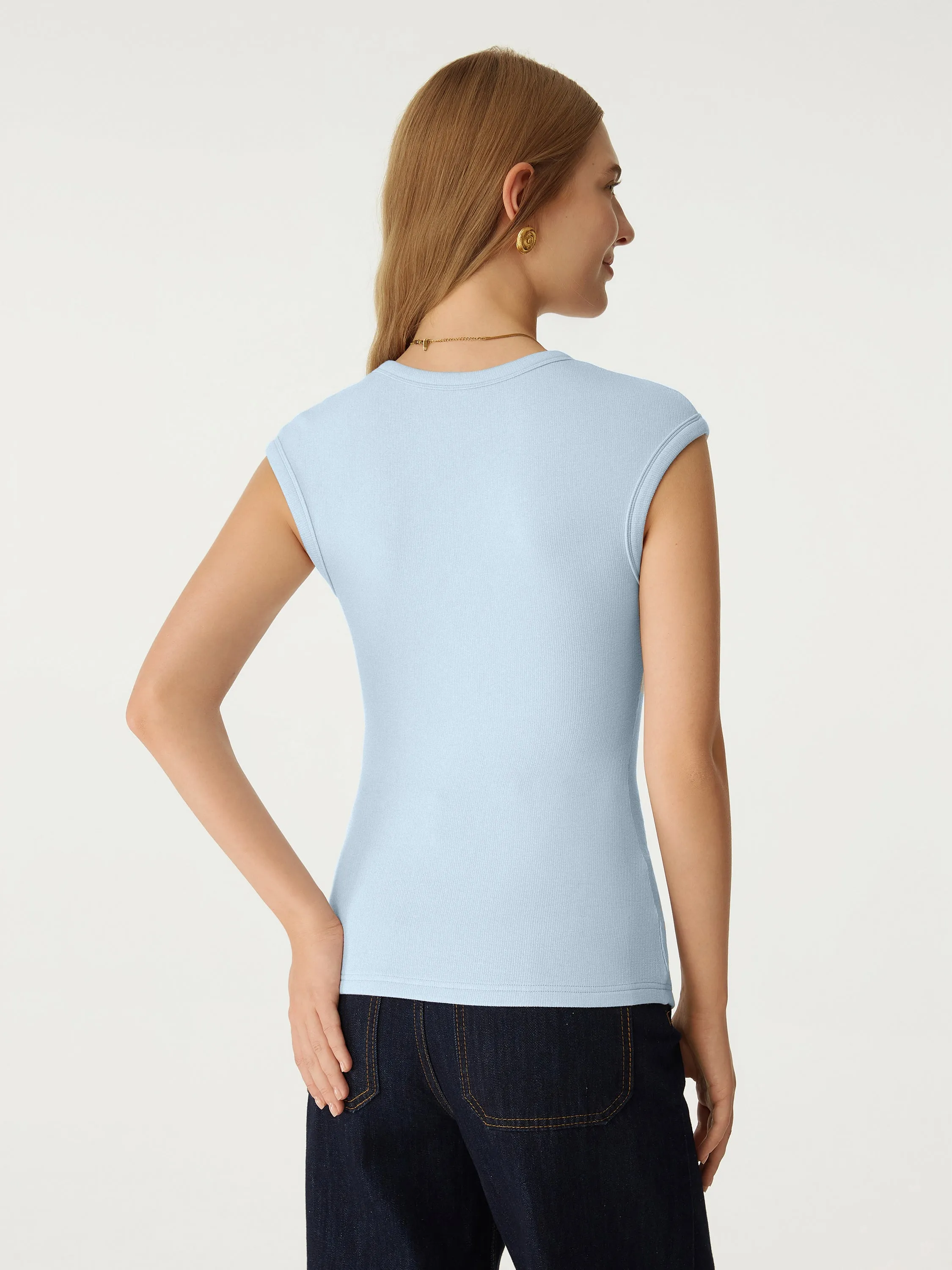 Soft Brushed Cap Sleeve Top