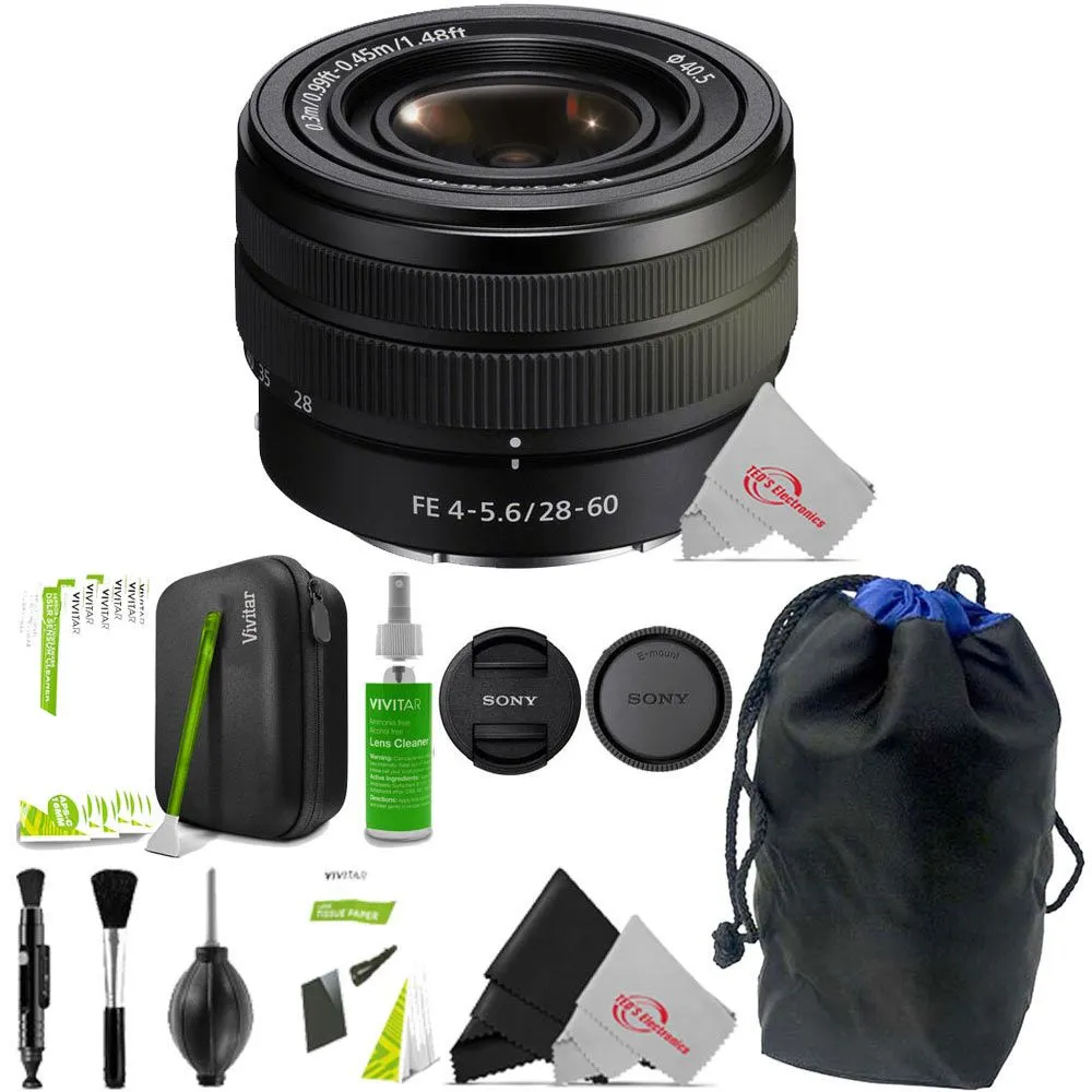 Sony FE 28-60mm f/4-5.6 Full-Frame Compact Zoom Lens with Essential Accessory Kit