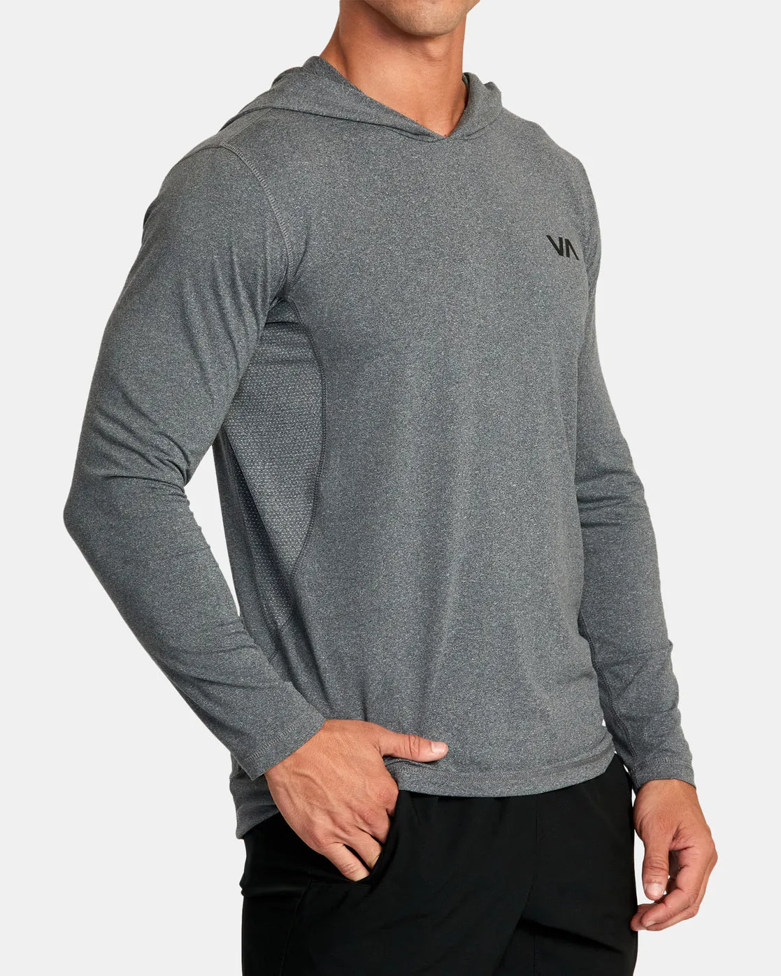 Sport Vent Technical Hooded Top - Charcoal Heather