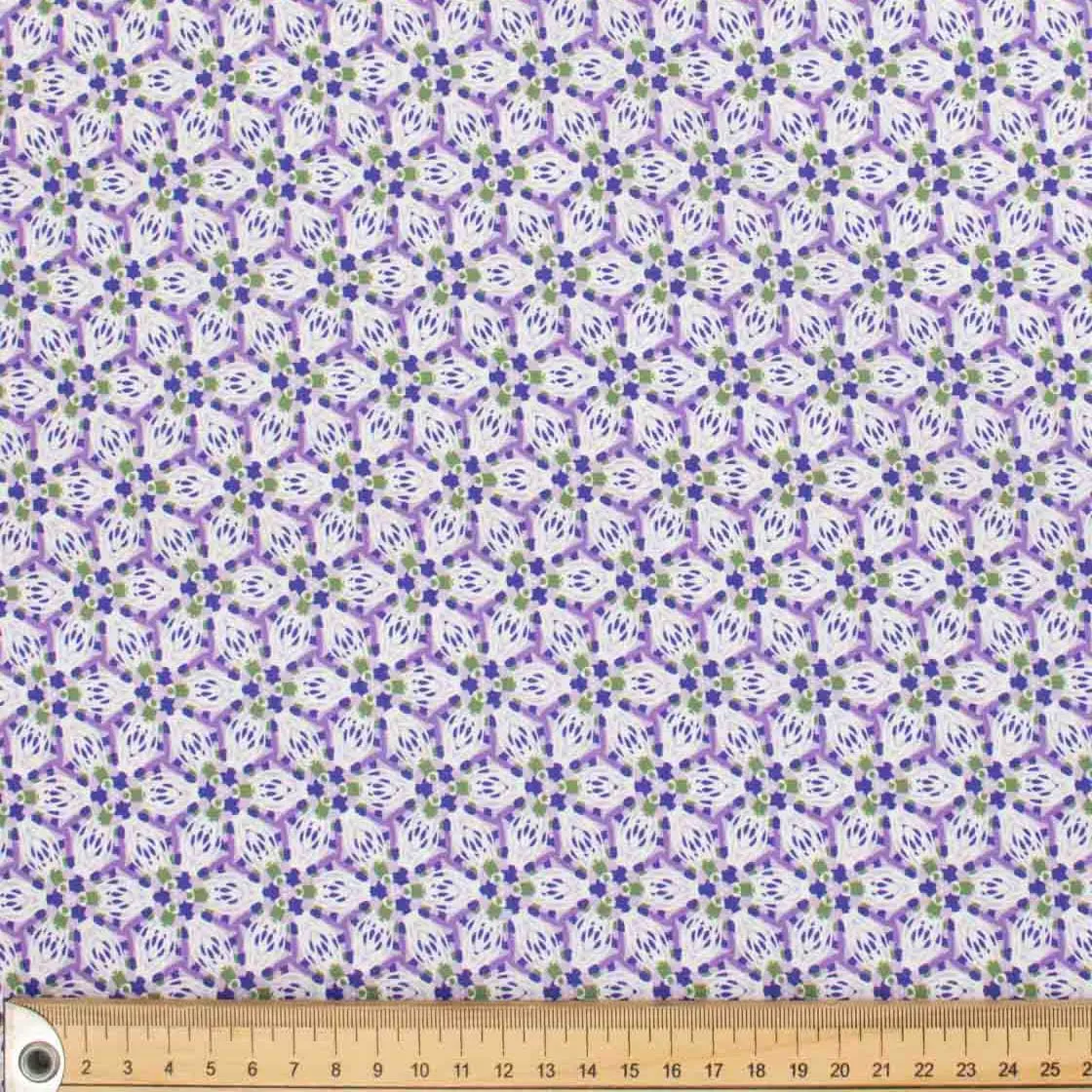 Spring Blooms Collection #02 Purple Floral Cotton Prints