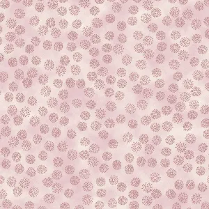 Stof Fabrics Quilters Coordinates Garnet on Pink Flower Dots Cotton Prints