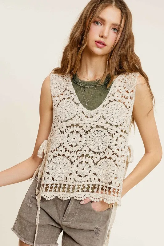 Summer Chic Crochet Vest Top