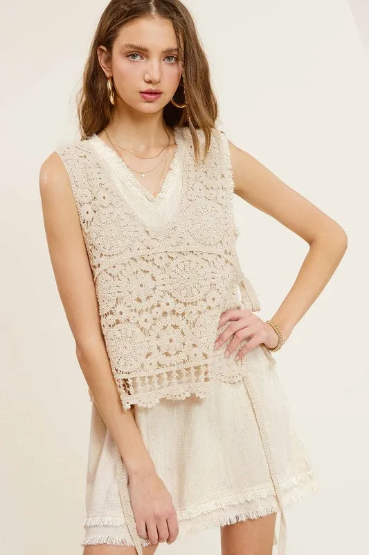 Summer Chic Crochet Vest Top