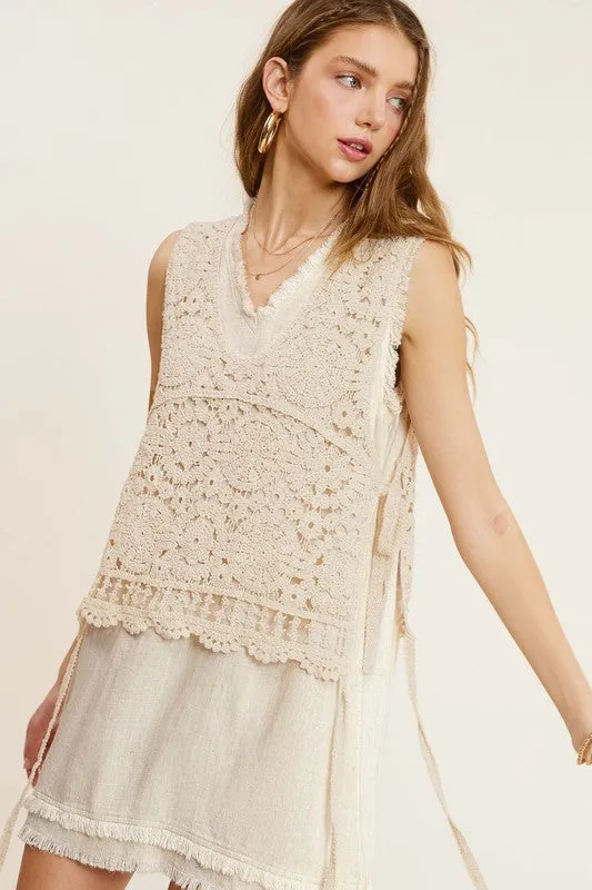 Summer Chic Crochet Vest Top