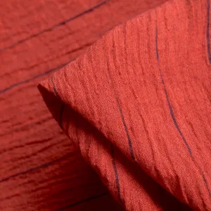 Symi Scarlet Crinkle Linen