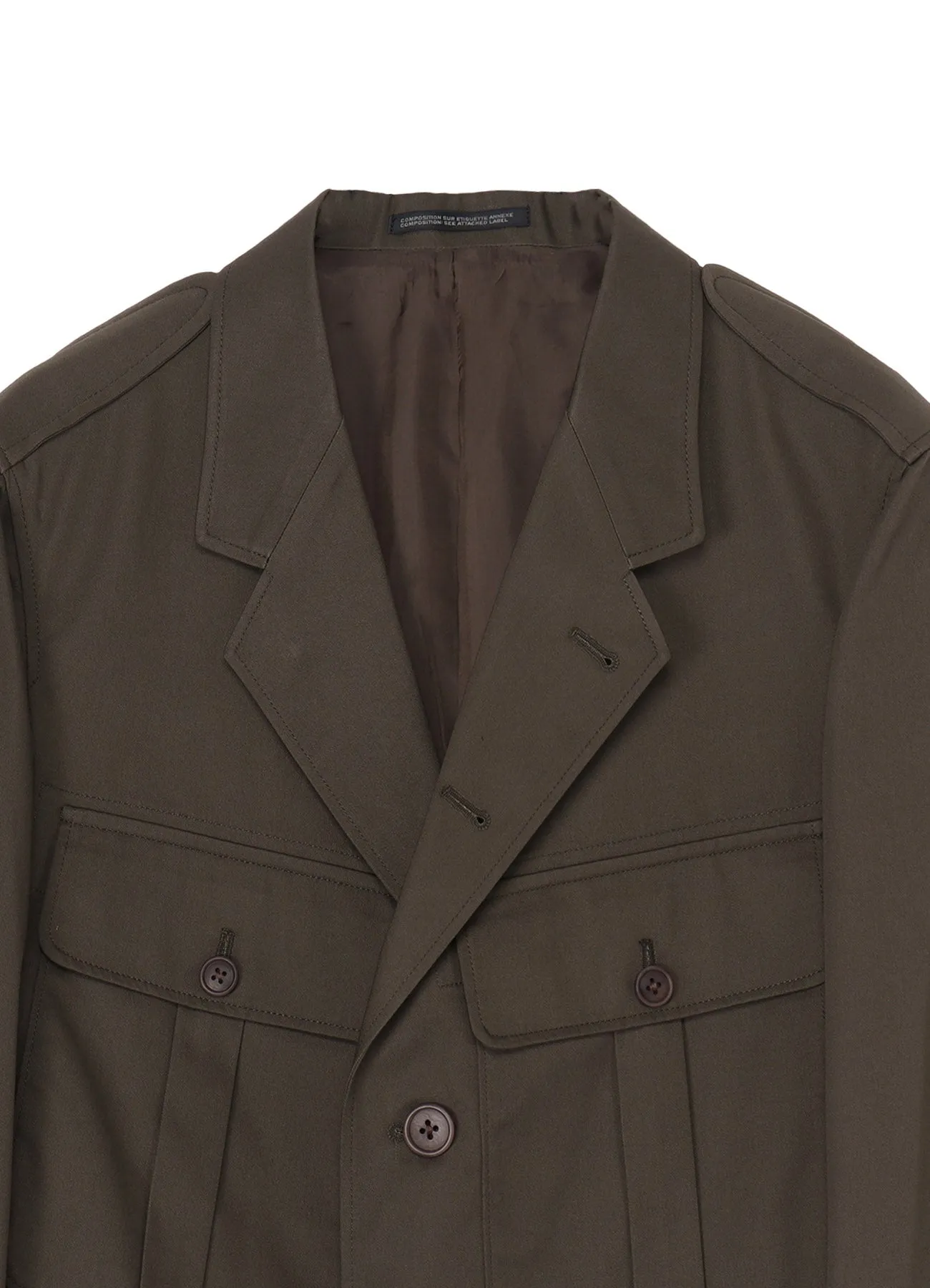 T/C TWILL ACTION PLEATS JACKET