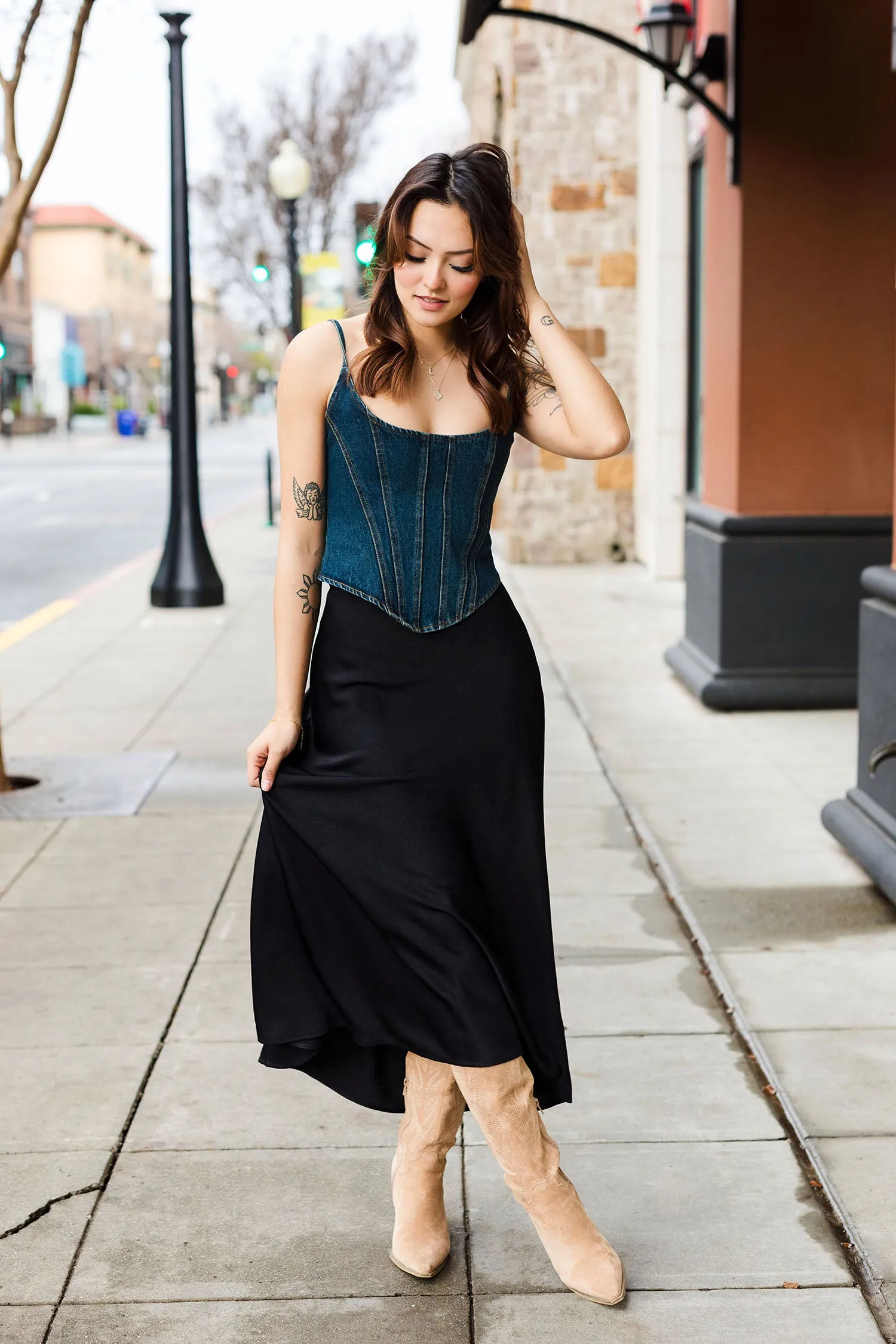 The Always Faithful Satin Maxi Skirt