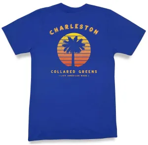 Vintage Sunset: Short Sleeve T-Shirt - Harbor Blue