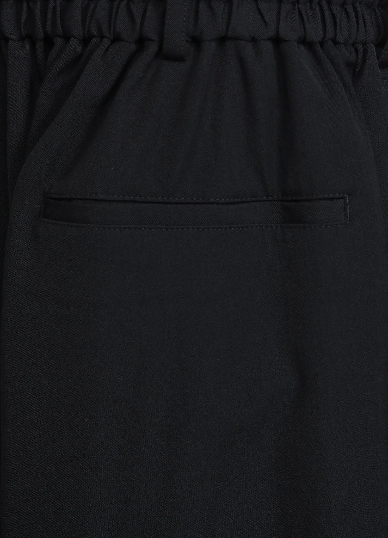 WASHER FINISHED WOOL GABARDINE CULOTTE PANTS