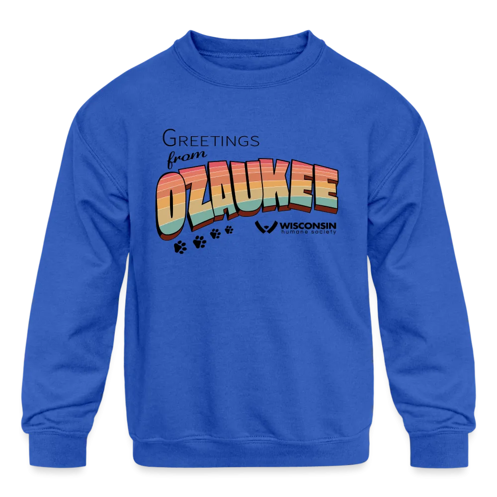 WHS "Greetings from Ozaukee" Kids' Crewneck Sweatshirt