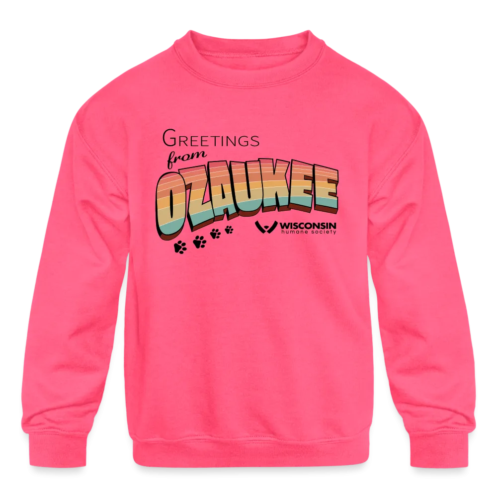 WHS "Greetings from Ozaukee" Kids' Crewneck Sweatshirt