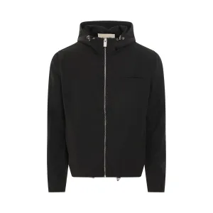 Windbreaker with Buckle in Black