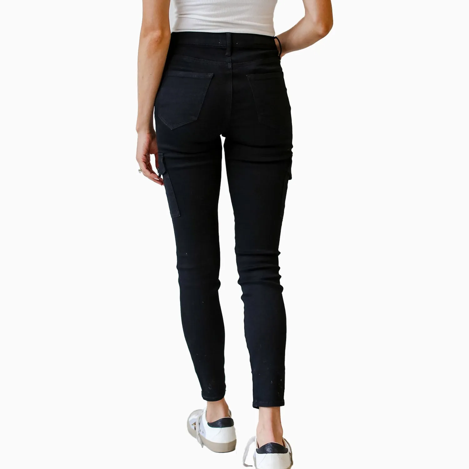 Women's High Rise Cargo Jeggings Denim Pant