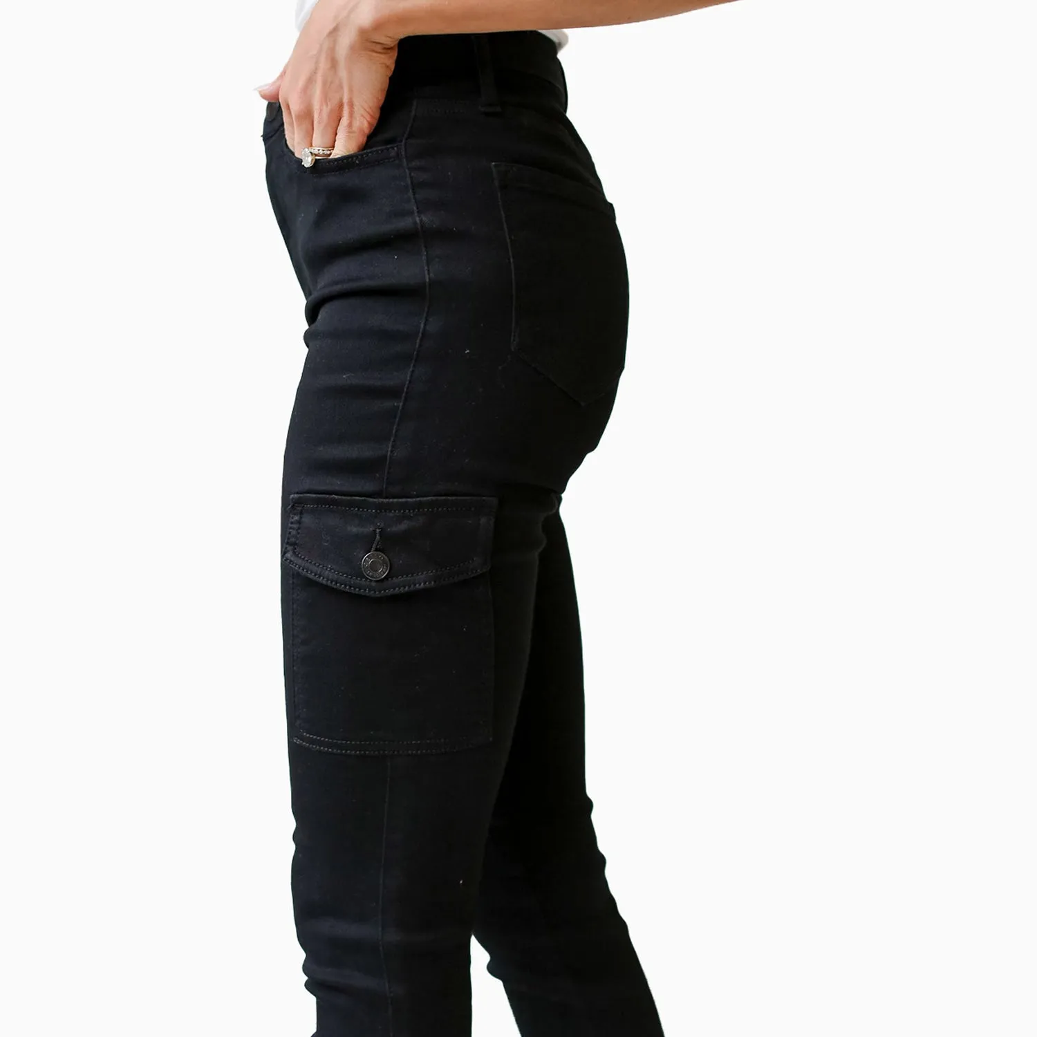 Women's High Rise Cargo Jeggings Denim Pant