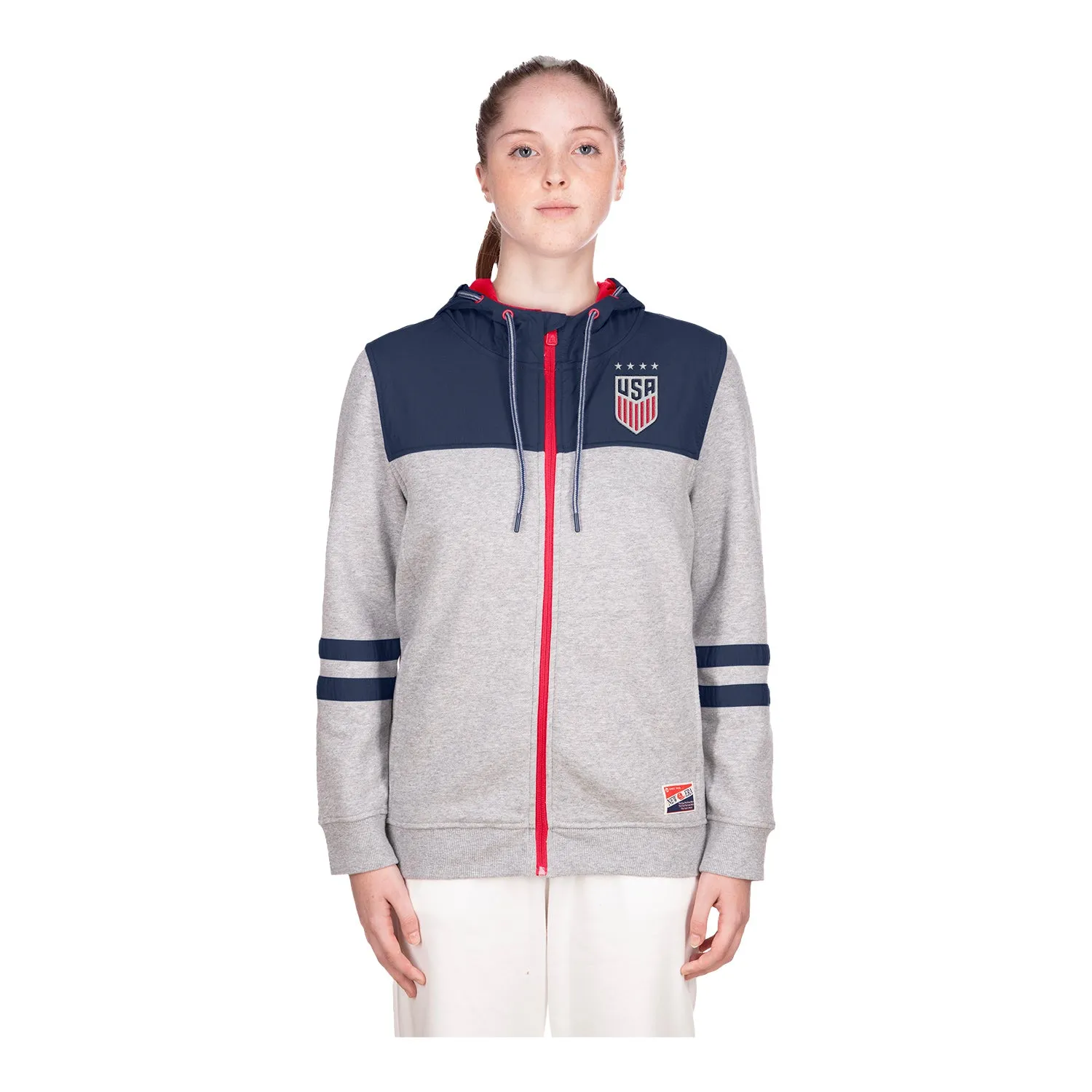 Women's New Era USWNT Full Zip Grey Jacket