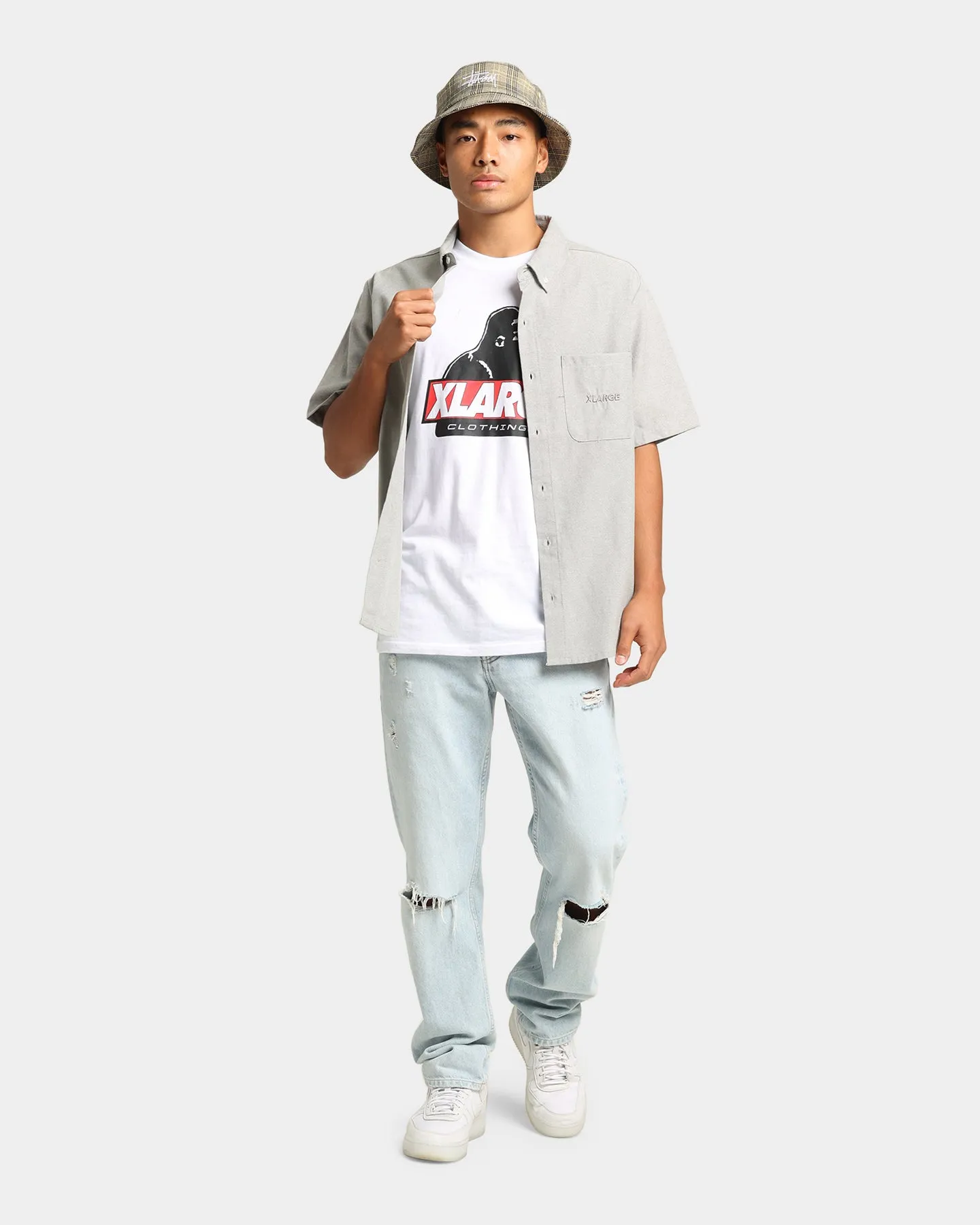 XLARGE 91 Oxford Shirt Light Grey